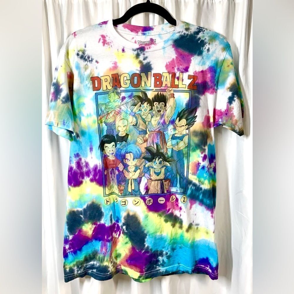 Dragon Ball Z Bird Studio Custom Tie Dyed Anime Graphic T-Shirt Unisex M